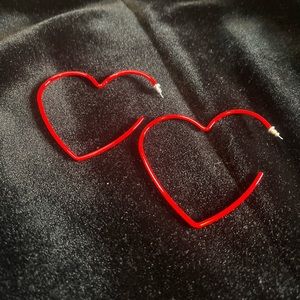 Kate spade earrings, heart hoops